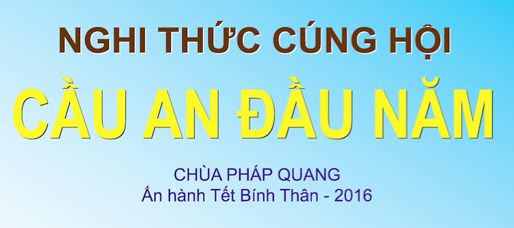 Nghi Thức Cúng Hội CẦU AN ĐẦU NĂM